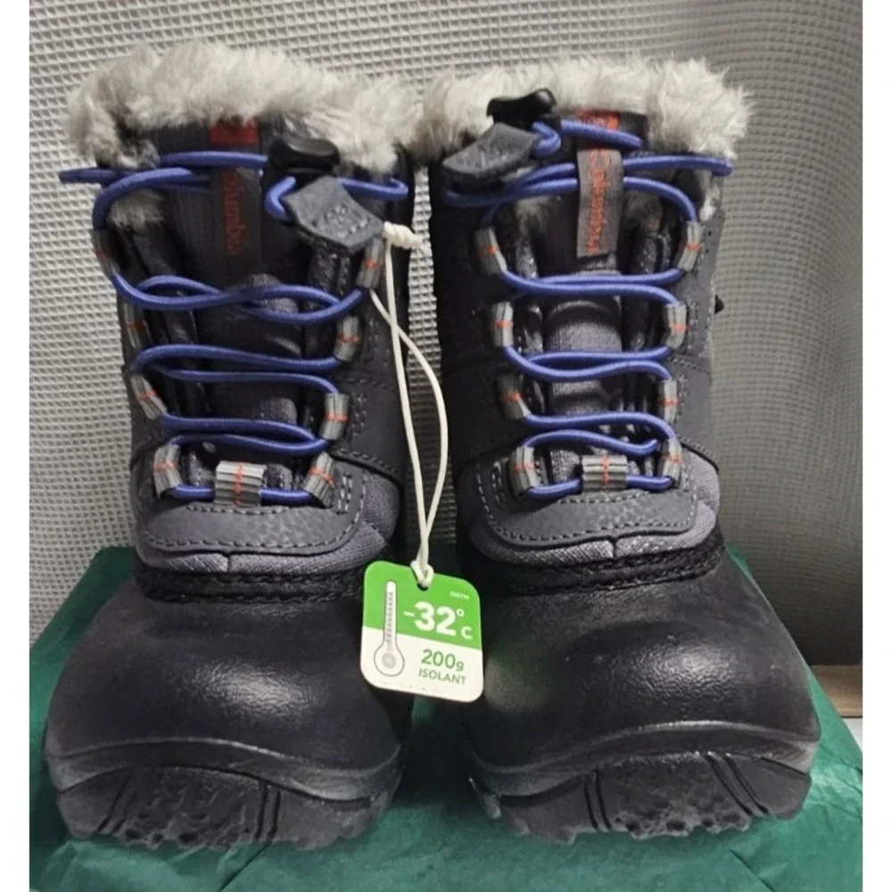 Columbia Rope Tow III‎ unisex kids faux fur snow boots BC1323-033 US 8/EU25